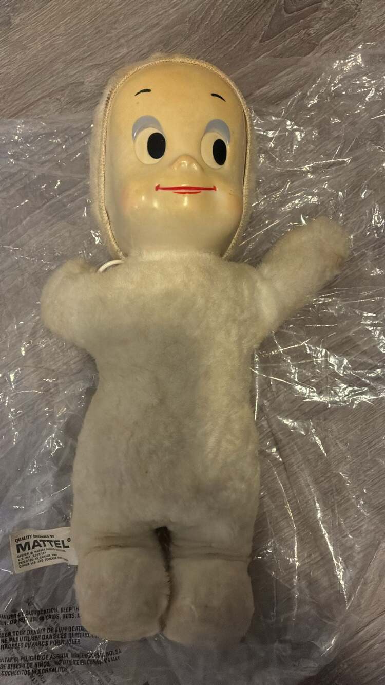 Vintage Mattel 1960s "casper the Friendly Ghost" Talking Doll in Original Box -